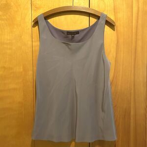 Lafayette 148 New York 100% Gray Silk Tank-Lined-Sz 12-Quiet Luxury-Old‎ Money